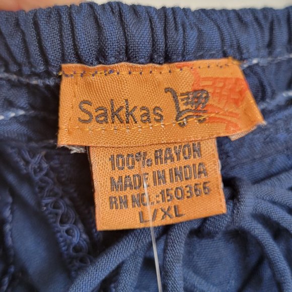 Sakkas Embroidered Dress, Size L/XL, Navy Blue - Picture 8 of 14